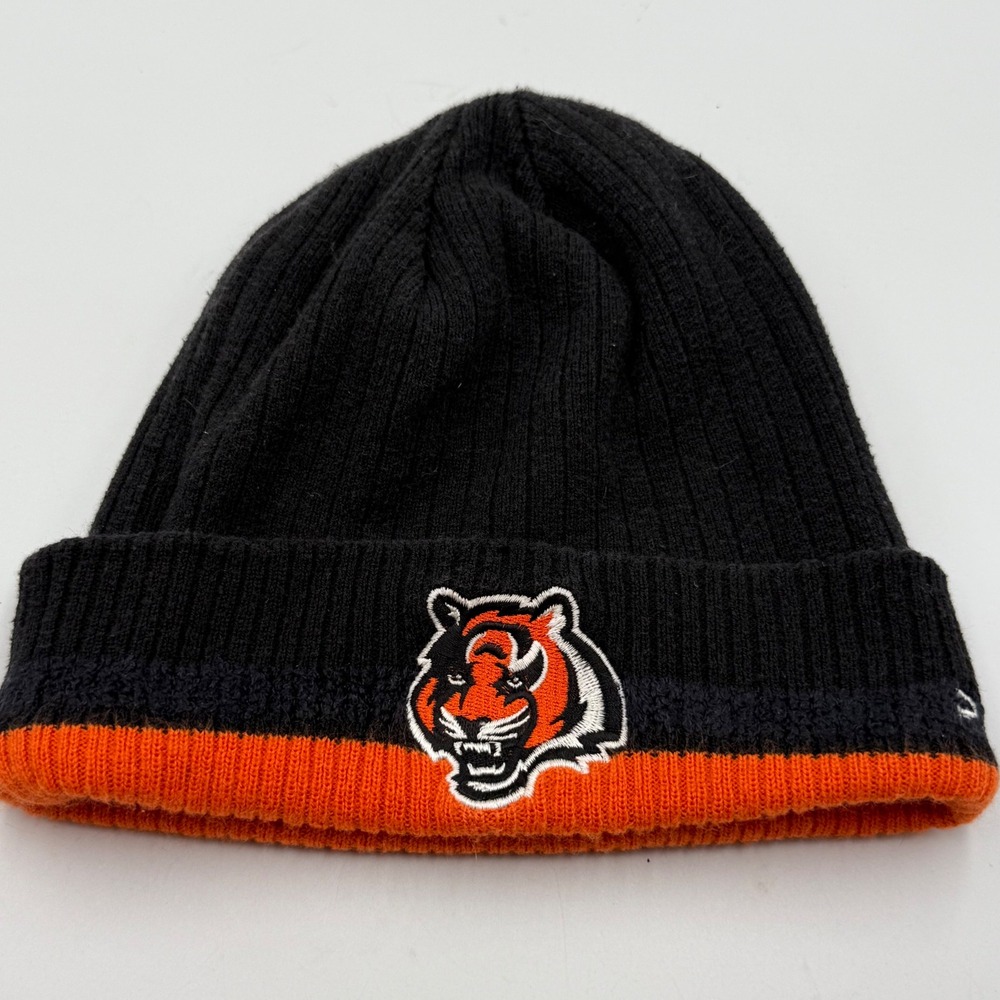 Cincinnati Bengals NFL Onfield Reebok Black Orange Beanie Hat NFL Logo